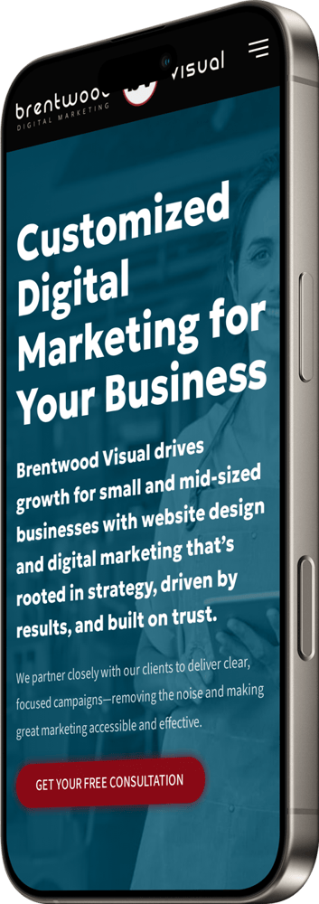 A small-business website open on a phone